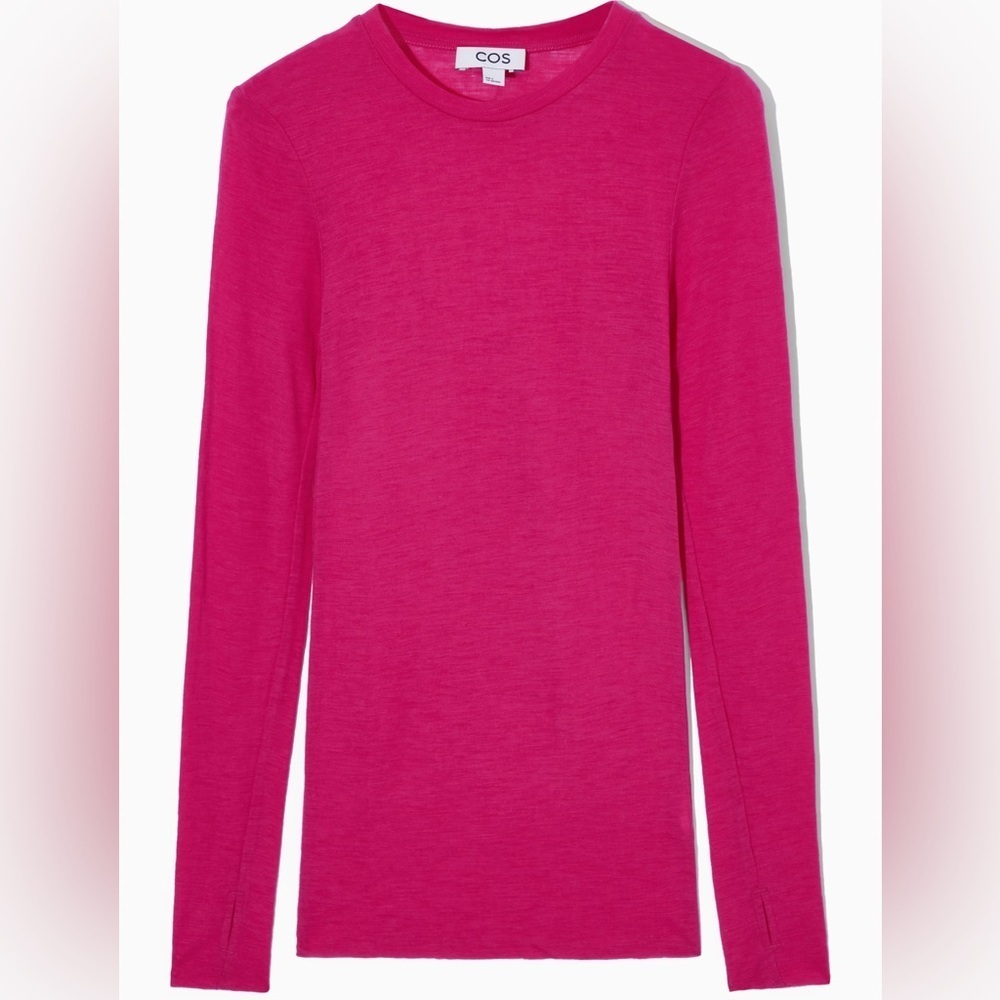 COS CREW-NECK MERINO WOOL TOP size XS